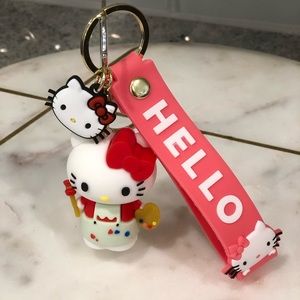 ✨NWT✨ Hello Kitty Sanrio Keychain Bag Ornament Toy Gift Wristlet Artist Theme